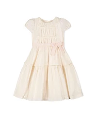 Hope & Henry Toddler Girls and Organic Puff Sleeve Tiered Party Dress