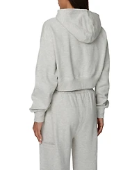 Good For Nothing Women's Cropped Zipped Halftone Hoodie