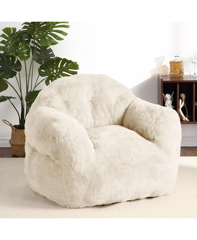 gaomon 39" Bean Bag Chair with Armrests, High-Density Foam Floor Sofa for Adults & Kids
