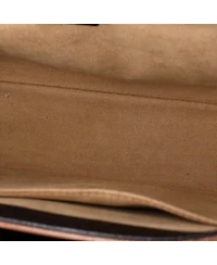 Pre-Owned Gucci Small Padlock Front Pocket Flap Shoulder Bag Gg Coated Canvas and Leather