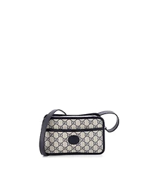 Pre-Owned Gucci Mini Interlocking G Patch Camera Bag Gg Coated Canvas