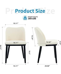 gaomon Velvet Dining Chairs Set of 6, Upholstered Side Chairs with Padded Seat & Wood Legs