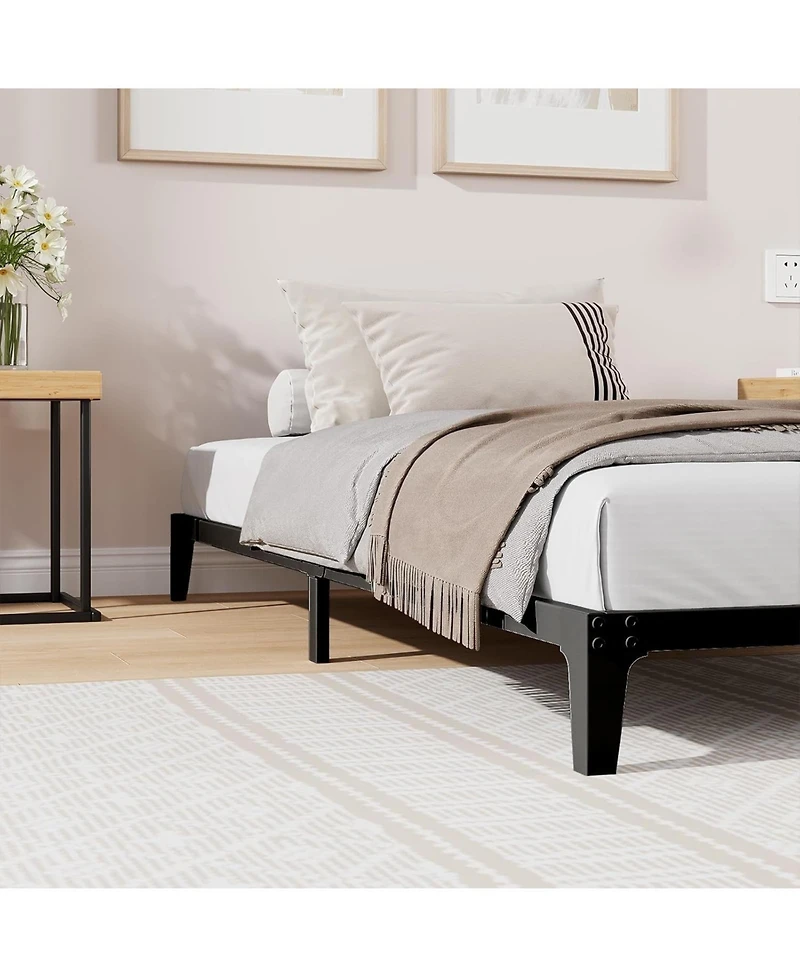 gaomon 6" Twin Metal Bed Frame, Heavy Duty with 600 Lbs Capacity, Steel Slats, No Box Spring, Noise Free, Sturdy.