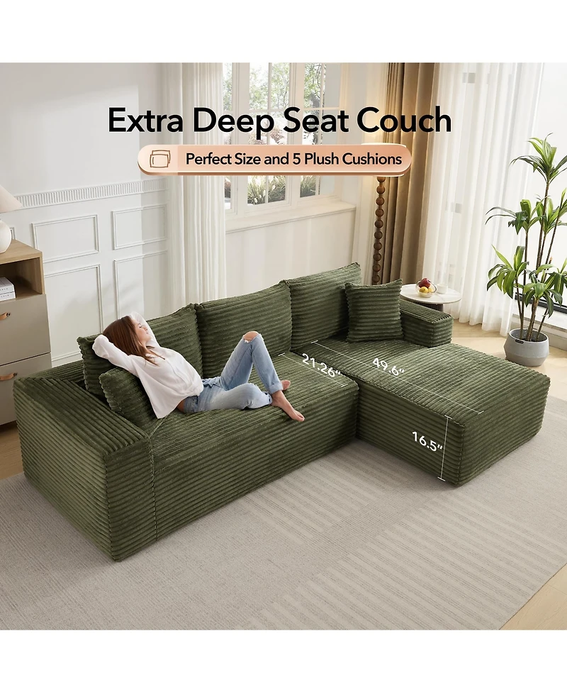 gaomon 108" Sectional Couches for Living Room