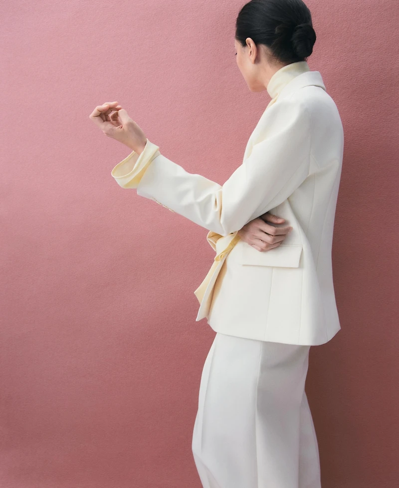 Mango Women's Fitted Double-Breasted Blazer