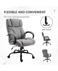 Boyel Living 500 lbs Big and Tall Office Chair with Wide Seat and Linen Finish