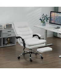 Boyel Living Microfiber Executive Massage Office Chair with Heated Recline and Footrest