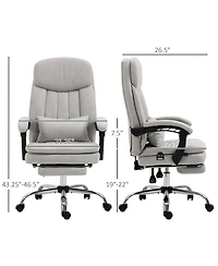 Boyel Living Microfiber Executive Massage Office Chair with Heated Recline
