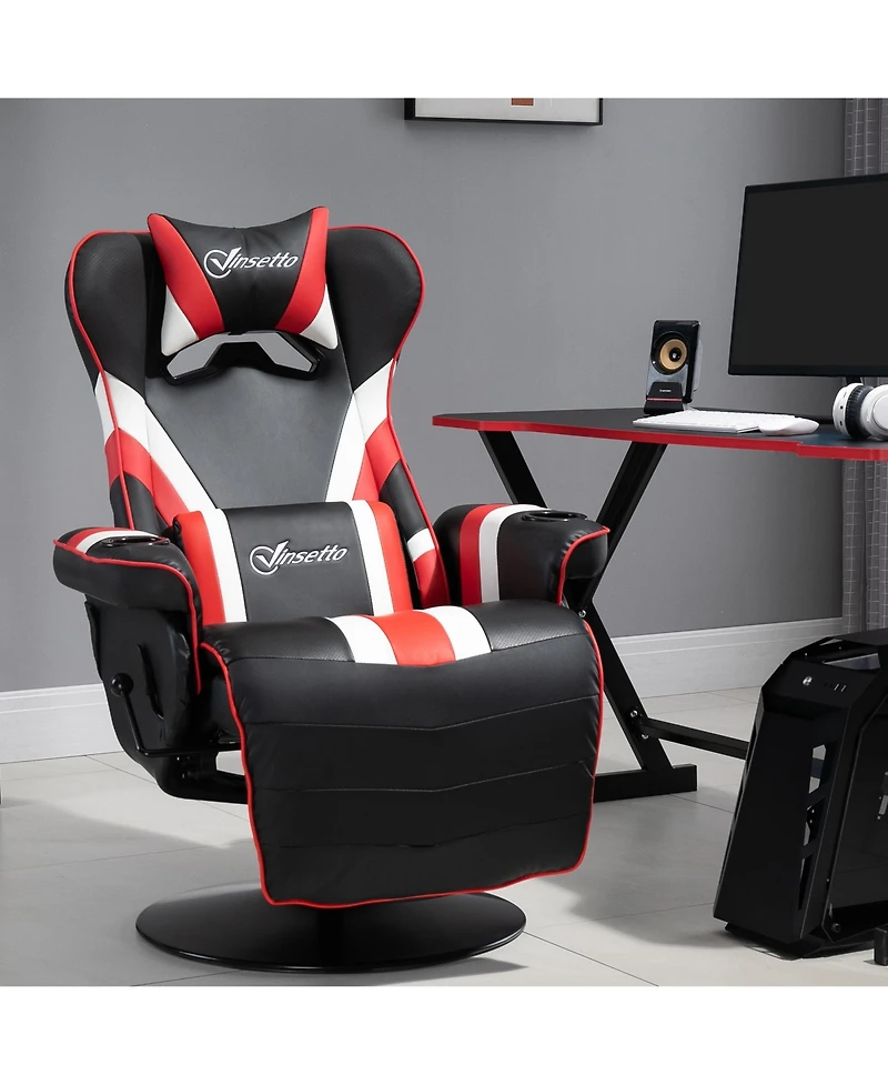 Boyel Living Gaming Chair with Lumbar Support, Footrest, and Cup Holder