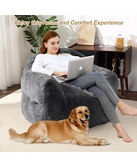 gaomon 39" Bean Bag Chair with Armrests, High-Density Foam Floor Sofa for Adults and Kids, Comfy Living Room Seat