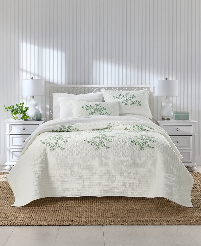 Charter Club Eden Embroidered 3-Pc. Quilt Set, Full/Queen, Macy's Exclusive