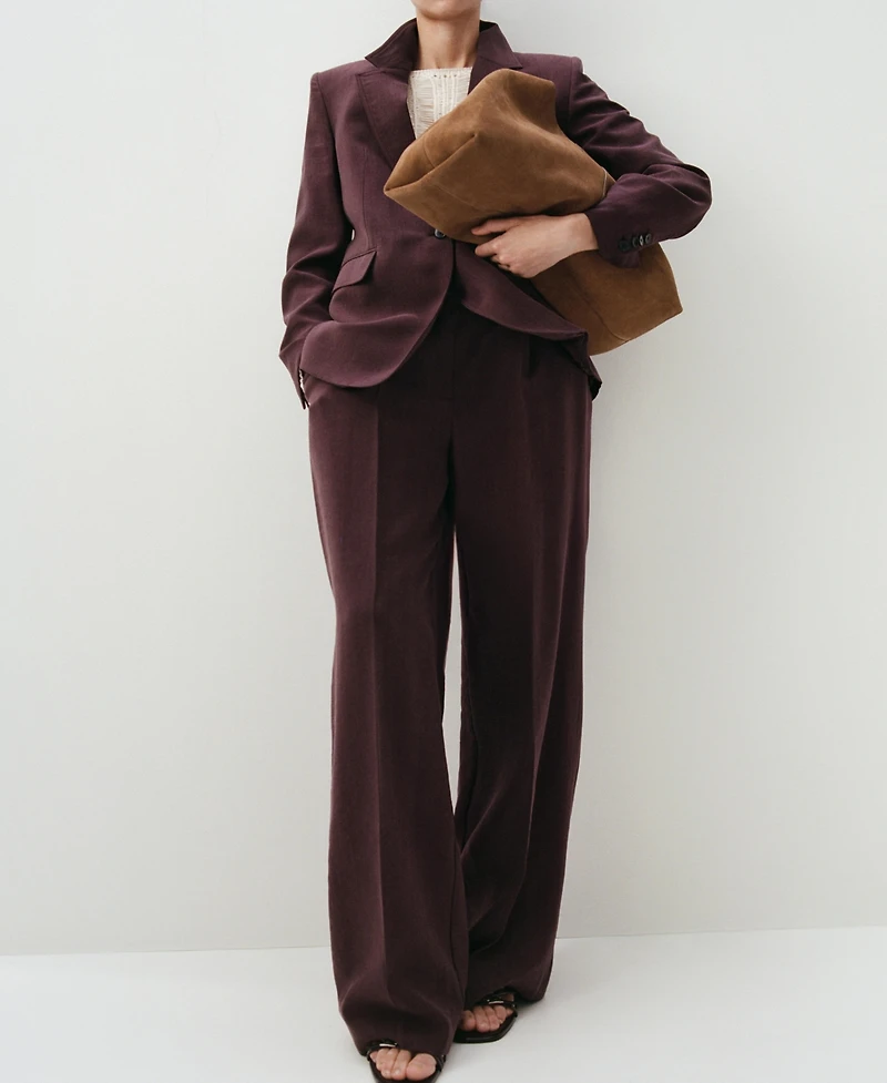 Mango Women's Low-Rise Lyocell Pants