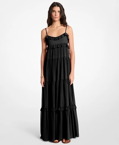 Michael Kors Women's Sleeveless Tiered Maxi Dress