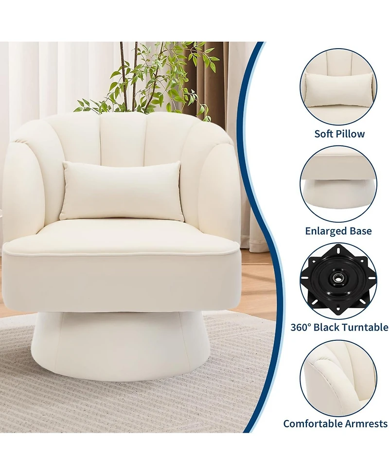 gaomon 360° Swivel Barrel Accent Chair Set of 2