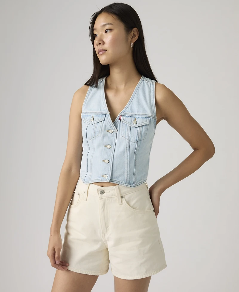 Levi's Women's Mainline V-Neck Cotton Racer Vest