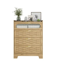 Rainsken Wood 4 Drawer Dresser