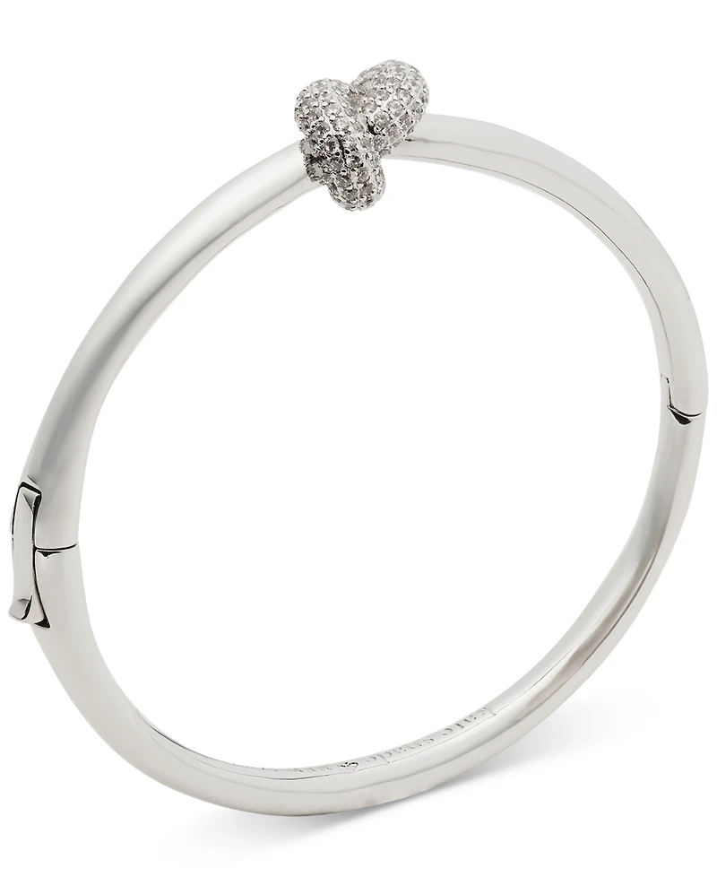 kate spade new york Silver Plated Pave Hinge Bangle Bracelet