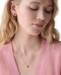 kate spade new york Gold Plated Mini Heart Pendant and Earrings Set