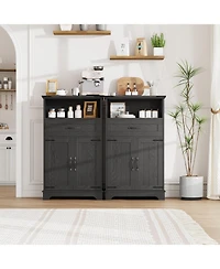 gaomon Bathroom Storage Cabinet,Farmhouse Cabinet for Kitchen, Living Room, Entryway, Set of 2