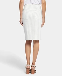 Nydj Petite High-Waist Button Closure Skirt