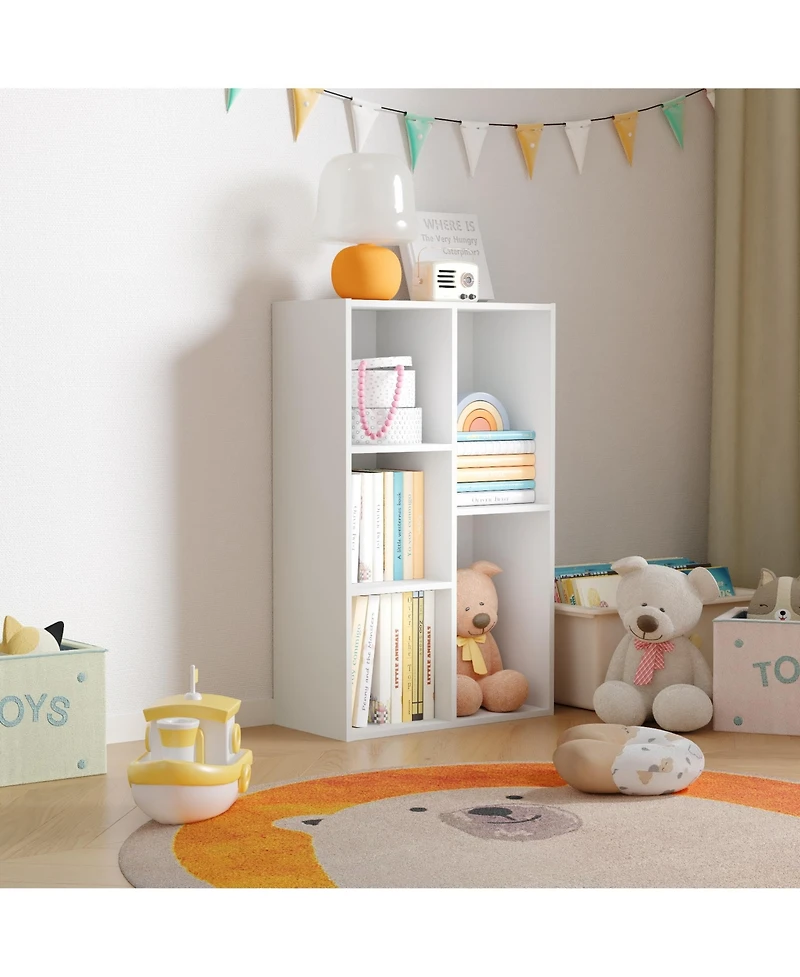 Homlux 5 Cube Storage Bookshelf Kids Toy Organizer Horizontal Vertical