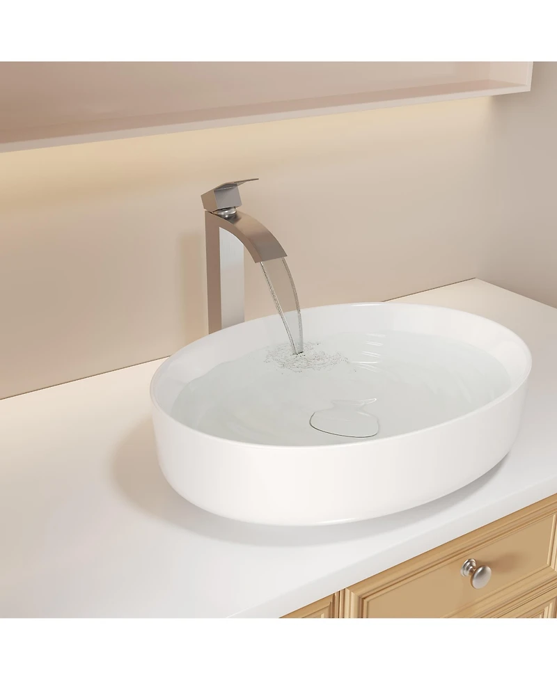 Busdays Bothwa Home 11.21" Cupc Certified Single Handle Bathroom Sink Faucet (Brushed Nickel Finish)