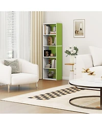 Homlux 5 Cube Decorative Open Bookshelf Kids Toy Storage Organizer Horizontal Vertical