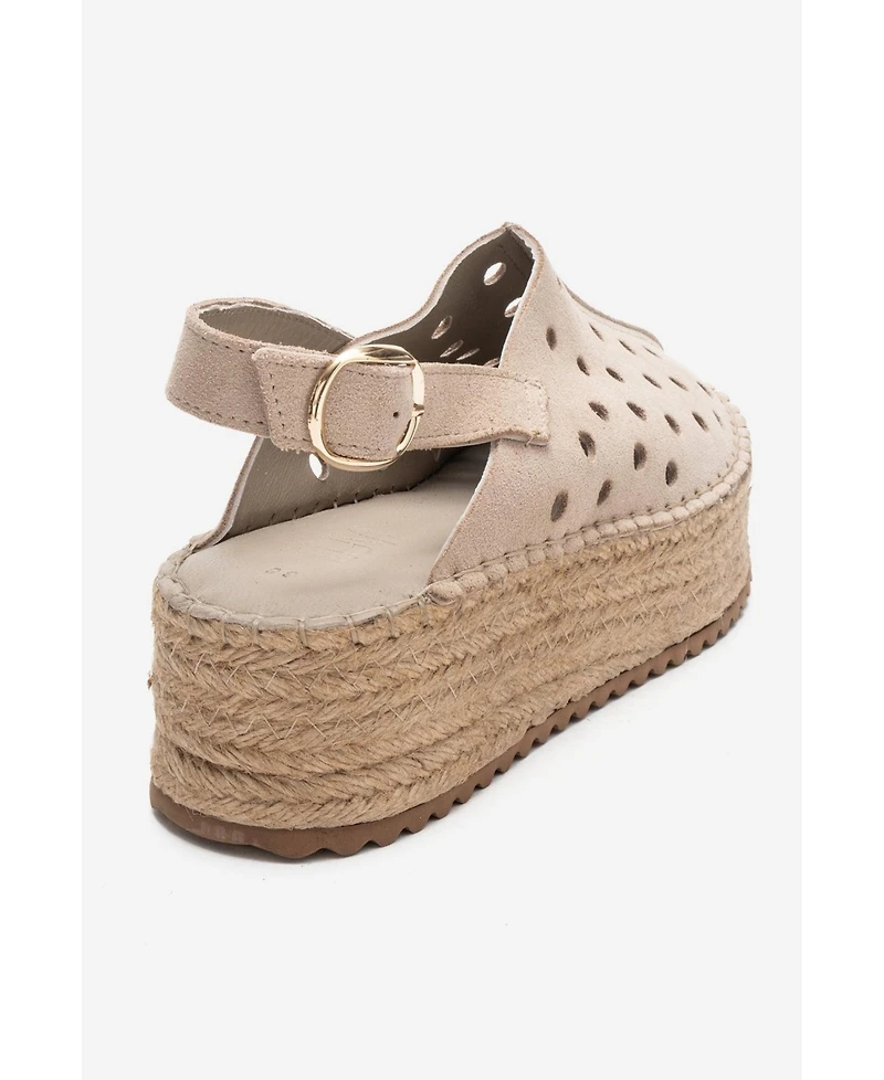 Forever & Always Shoes Women's Fraga Leather Wedge Sandal