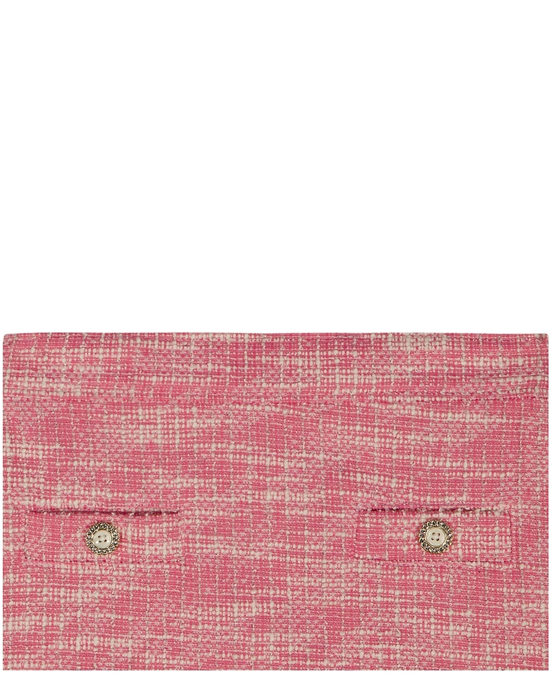 Kids Headquarters Girls' 2T-6X Short-Sleeve T-Shirt and Boucle Knit Corsage Skirt, 2-Piece Set