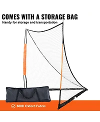 Mecale 6 x 6 Ft Portable Lacrosse Goal with Fiberglass Frame and Carry Bag