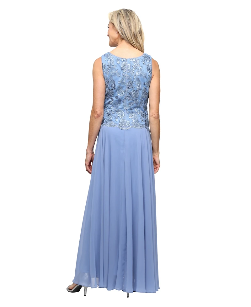 Alex Evenings Women's Scoop Neck Ball Gown & Jacket, 2-Piece Set