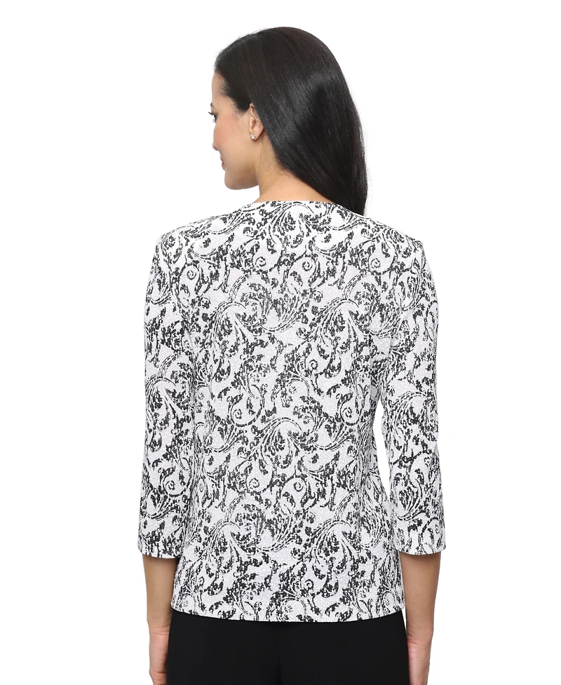 Alex Evenings Women's Glitter Knit Cami Top & Jacket, 2-Piece Set