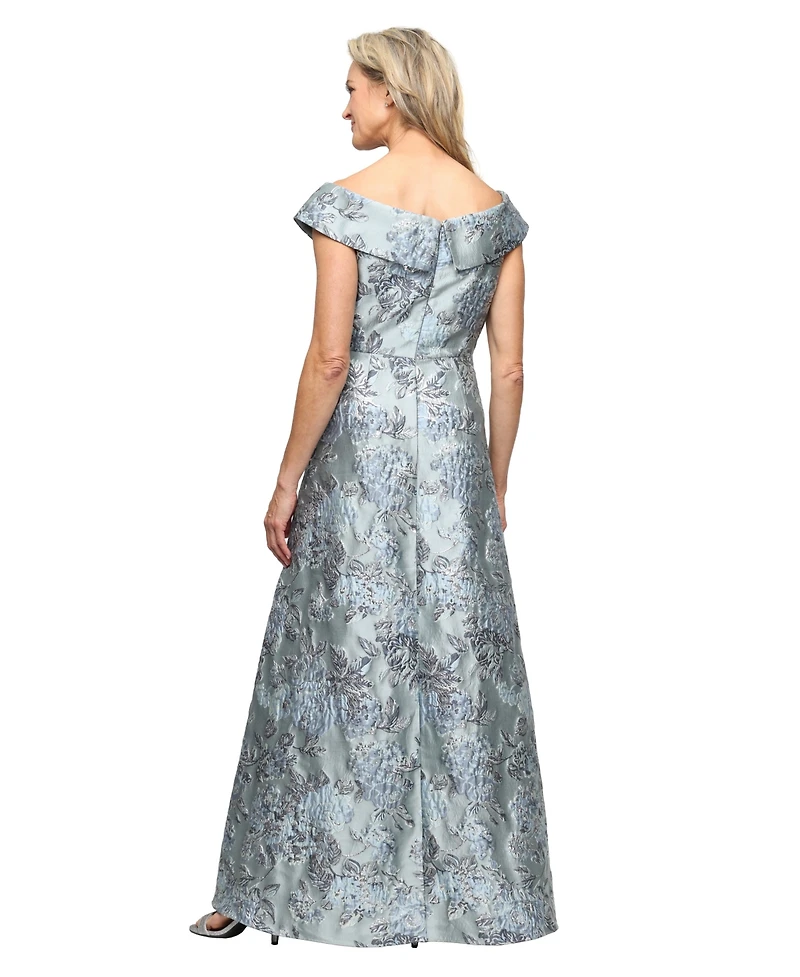Alex Evenings Women's Off-The-Shoulder Ball Gown