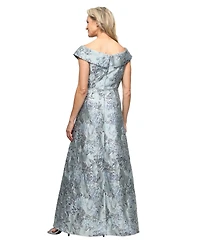 Alex Evenings Women's Off-The-Shoulder Ball Gown