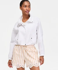 On 34th Women's Linen-Blend Utility Jacket , Macy's Exclusive
