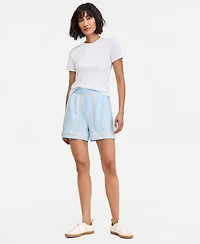 On 34th Women's Linen-Blend Tailored Pull-On Shorts, Macy's Exclusive