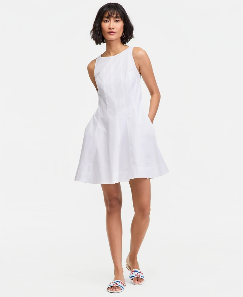 On 34th Women's Seamed Boat-Neck Sleevelss Mini Dress, Macy's Exclusive