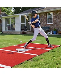 Mecale 12 x 6 Ft Baseball Hitting Mat with Home Plate