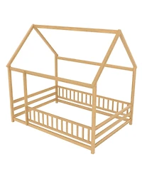 flynama Wooden Floor Bed House Roof Frame Fence Guardrails