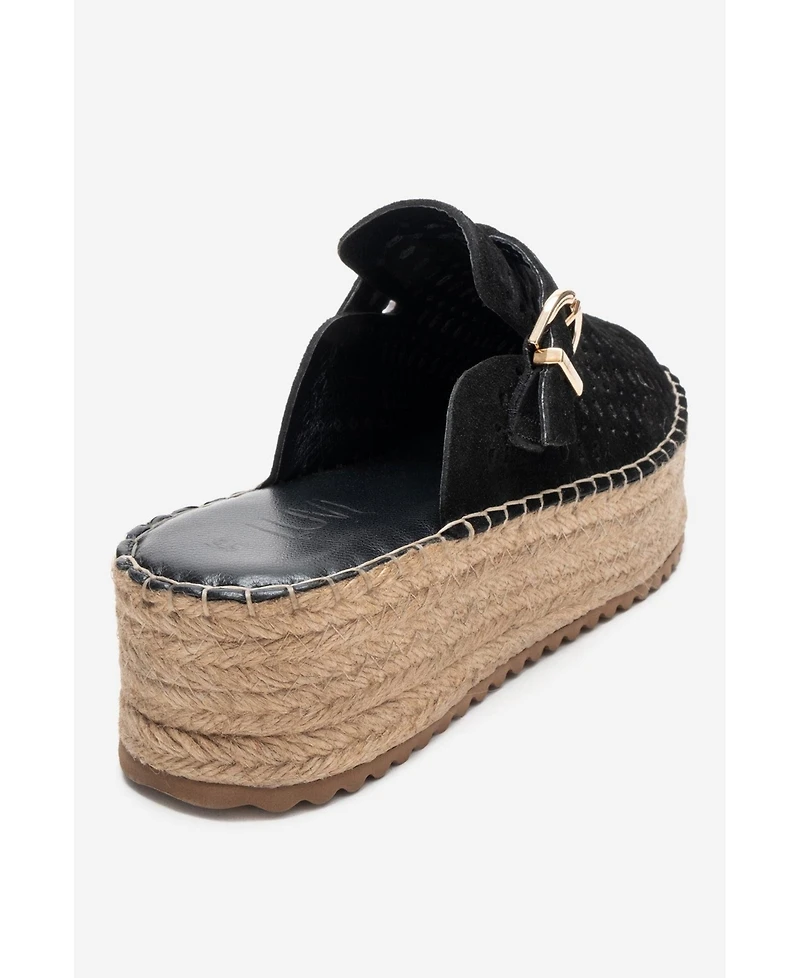 Forever & Always Shoes Women's Louis Leather Platform Sandal