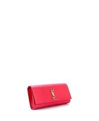 Pre-Owned Saint Laurent Long Classic Monogram Clutch Leather