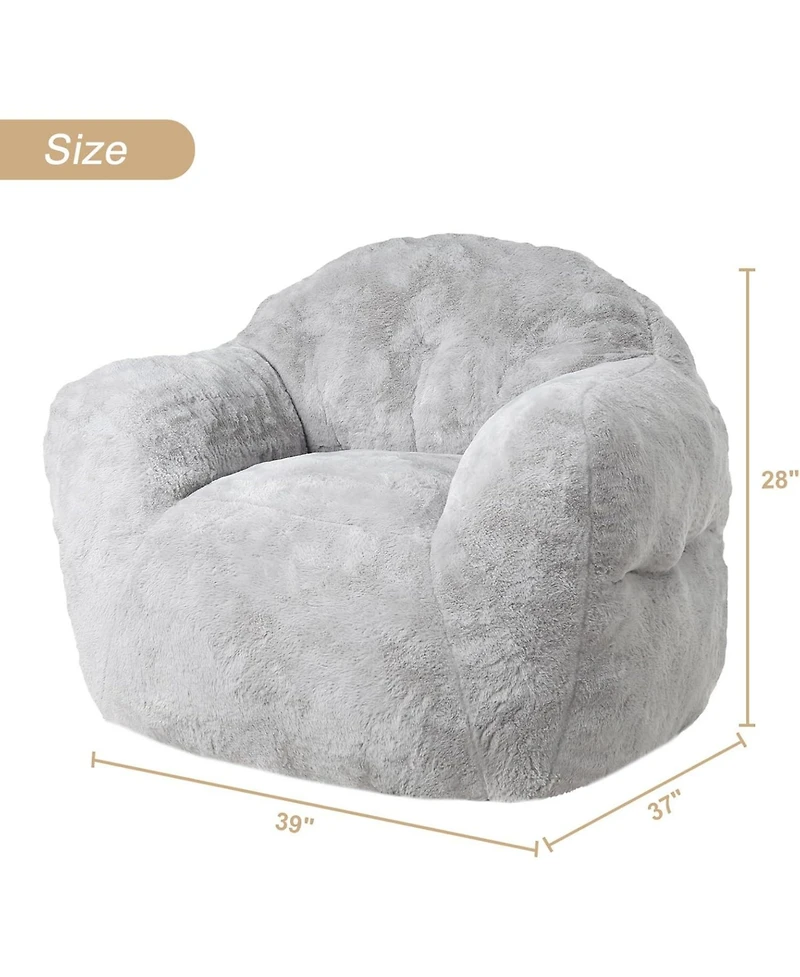 gaomon 39" Bean Bag Chair with Armrests, High-Density Foam Floor Sofa for Adults and Kids