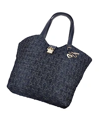 True Religion Horseshoe Denim Charm Tote
