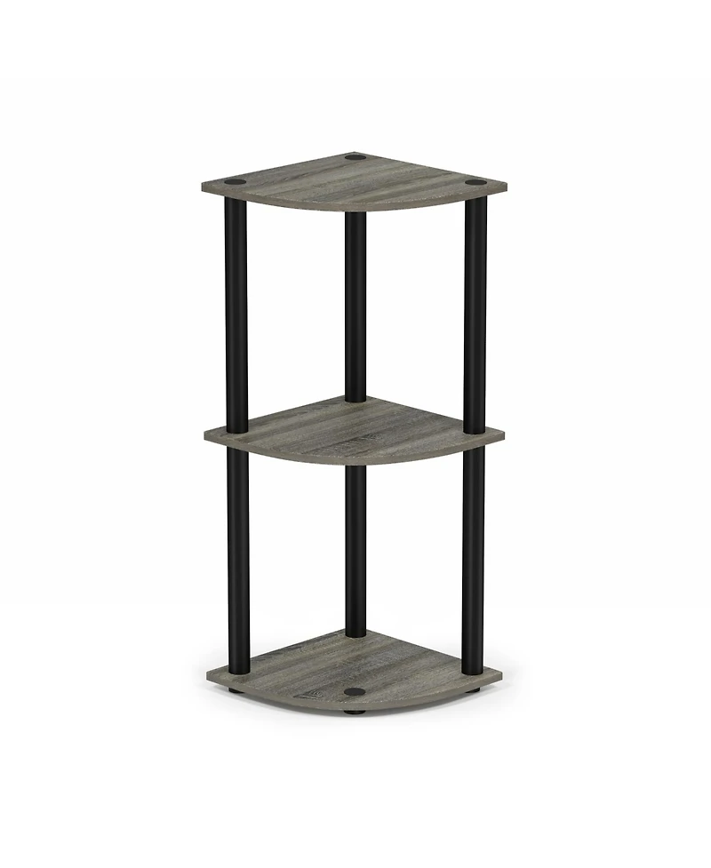 Homlux 3 Tier Decorative Corner Bookshelf Display Rack