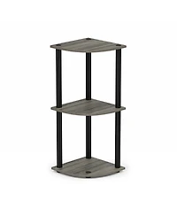 Homlux 3 Tier Decorative Corner Bookshelf Display Rack