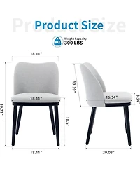 gaomon Dining Chairs Set of 6,Upholstered Dining Room Side Chairs,Chair for Dining with Padded Seat and Wood Legs,Modern Dining Chair for Restaurant