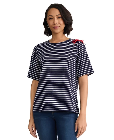 Jones New York Women's Short-Sleeve Crewneck Top