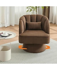 gaomon Modern 360° Swivel Barrel Accent Chair