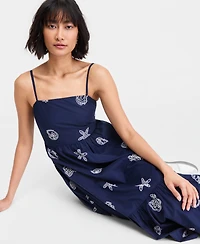 On 34th Women's Cotton Back-Cutout Tiered Midi Dress, Macy's Exclusive