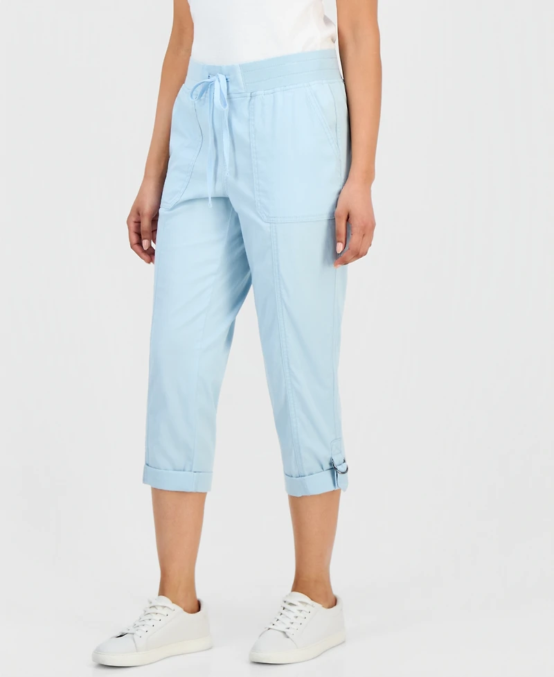 Style & Co Petite D-Ring Capri Pants, Exclusively at Macy's